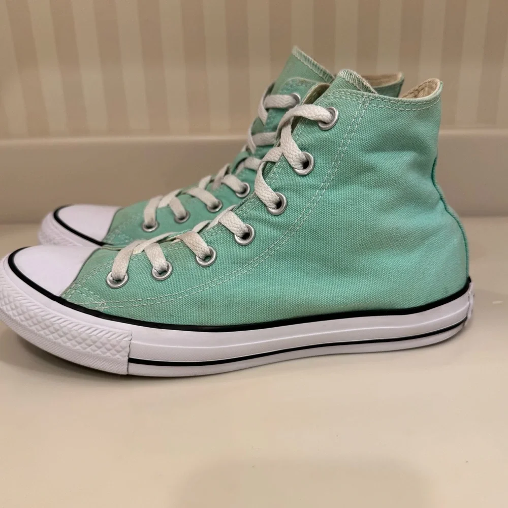 Converse Chuck Taylor All Star High Top Beach Glass Green Sneakers - Picture 6 of 16